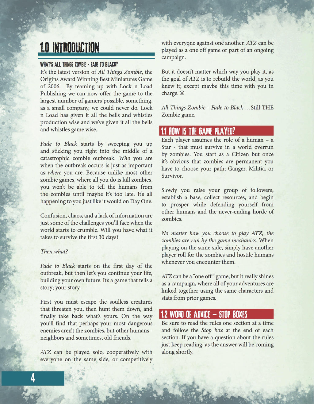 All Things Zombie Miniatures: Fade to Black