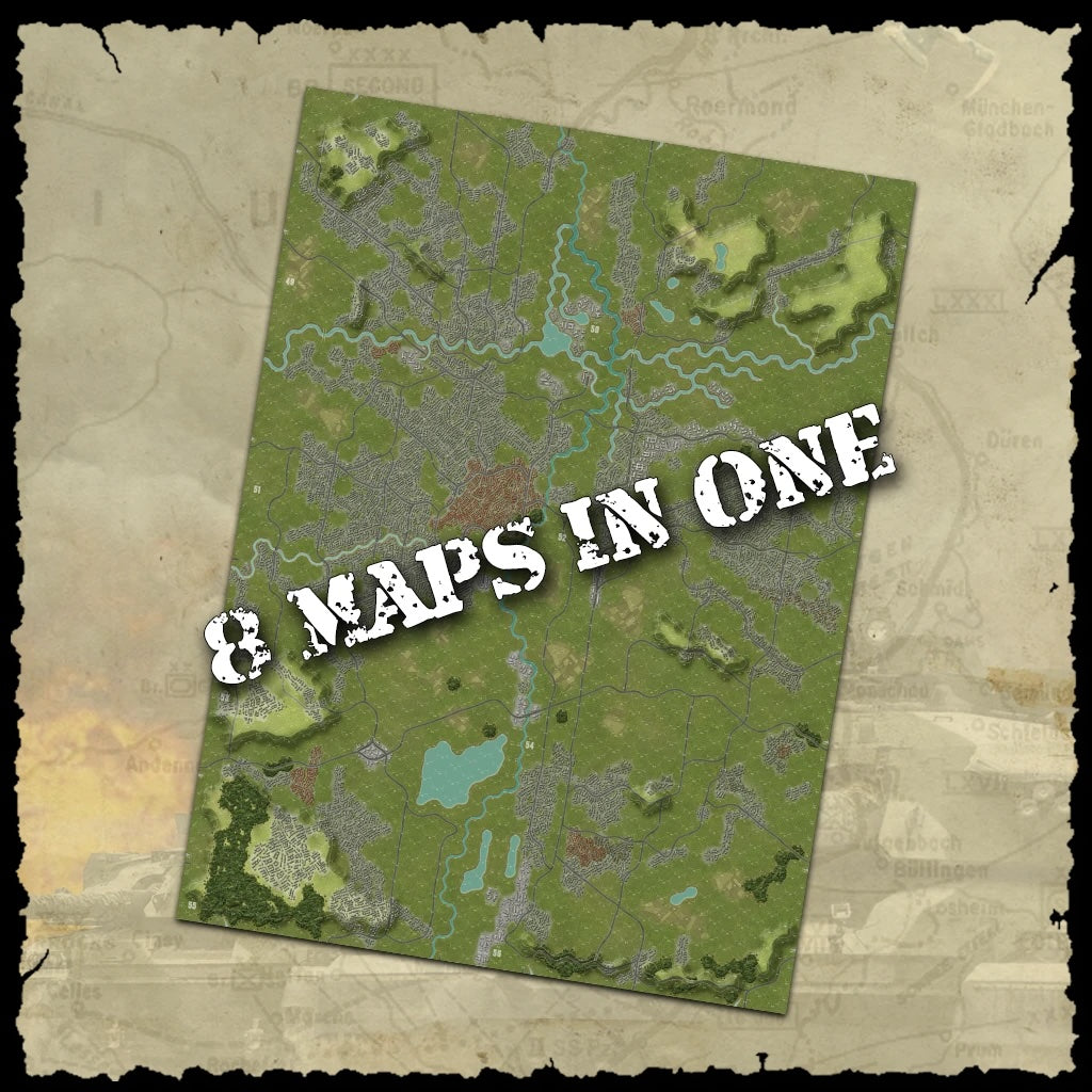 World At War 85: Blood and Fury Premium Canvas Map