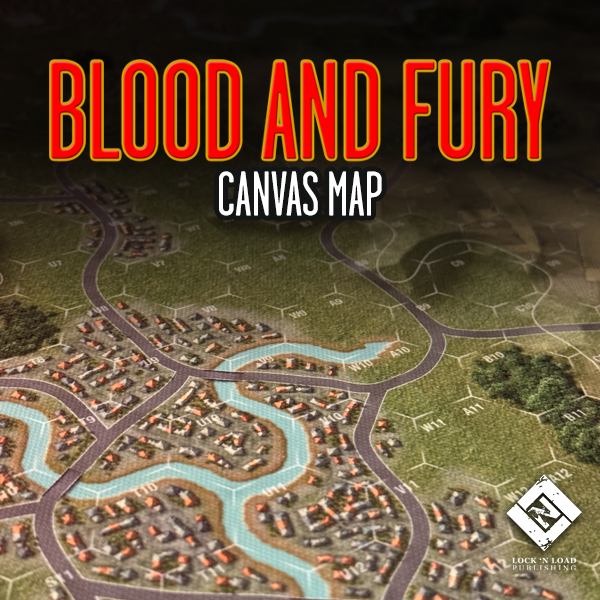 World At War 85: Blood and Fury Premium Canvas Map