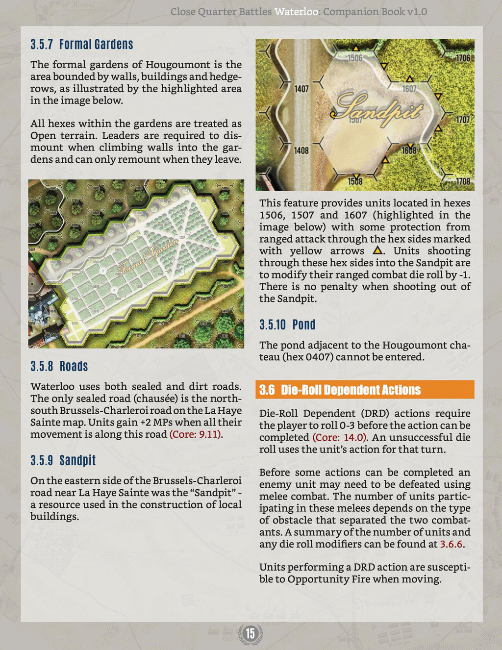 Close Quarter Battles Waterloo Core Rules Book