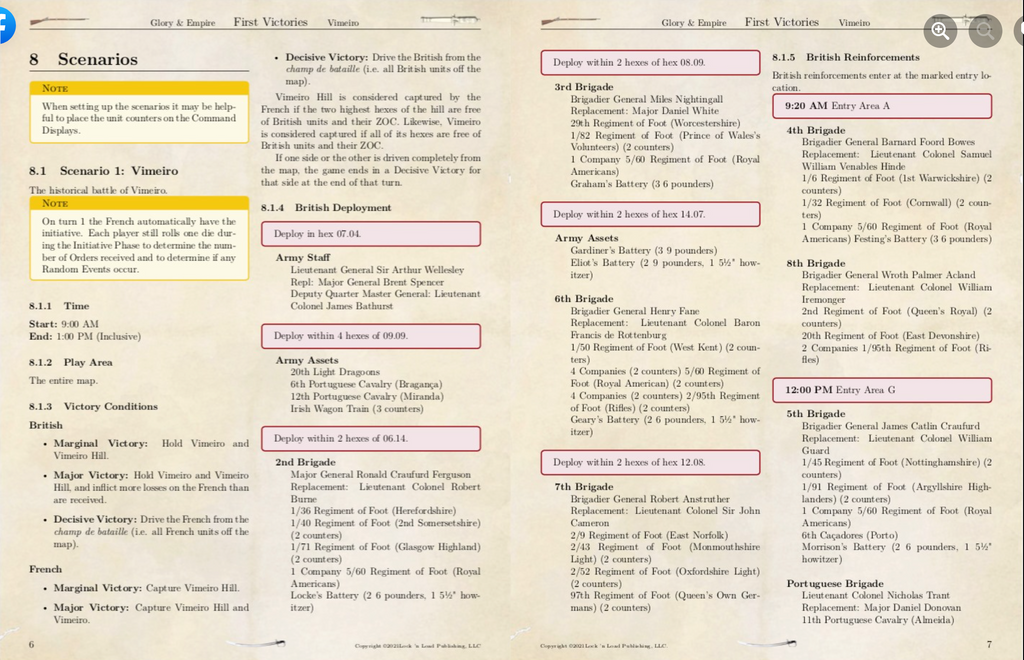 Glory and Empire - First Victories Companion Book
