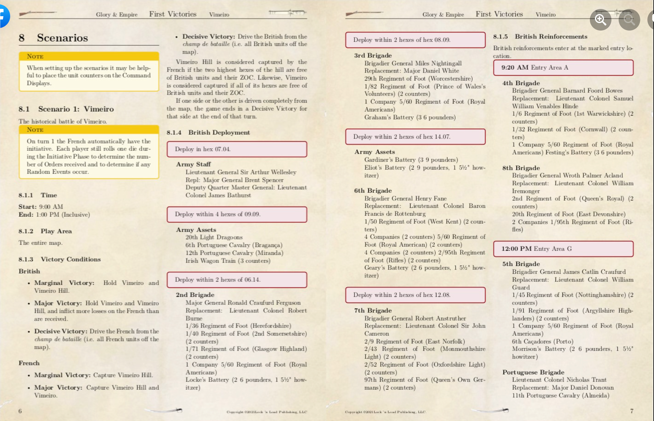 Glory and Empire - First Victories Companion Book
