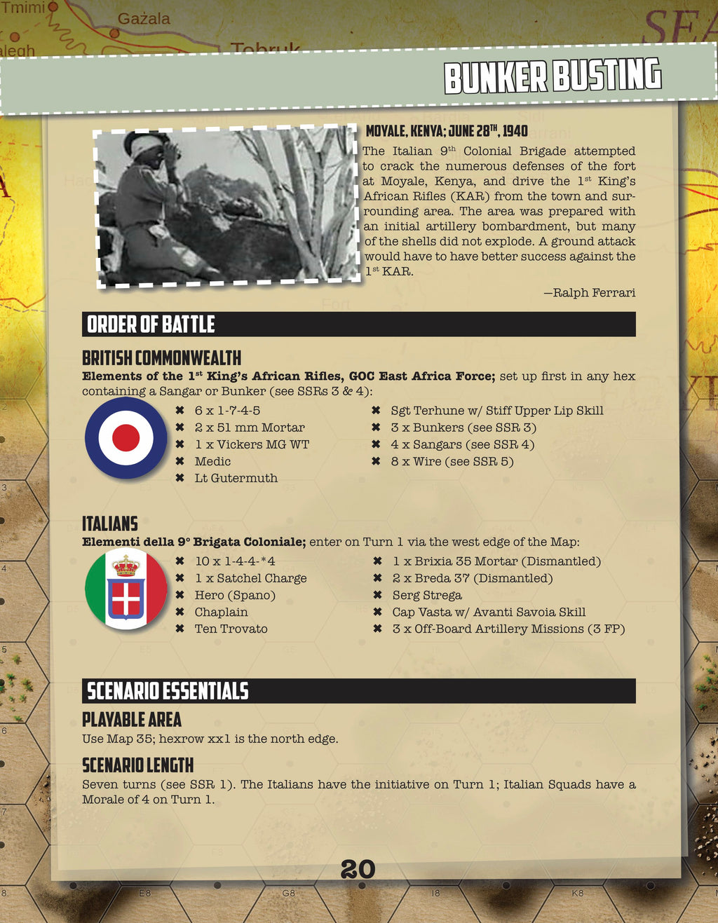 Lock 'n Load Tactical: Heroes of North Africa Companion Book