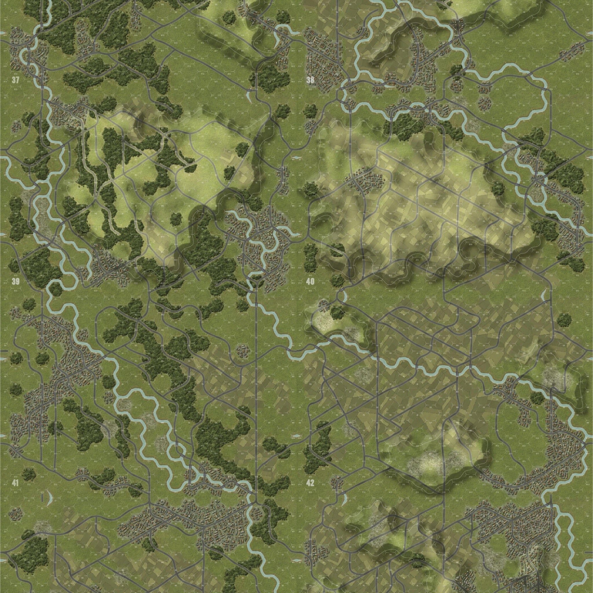 World At War 85: Storming the Gap Premium Canvas Map