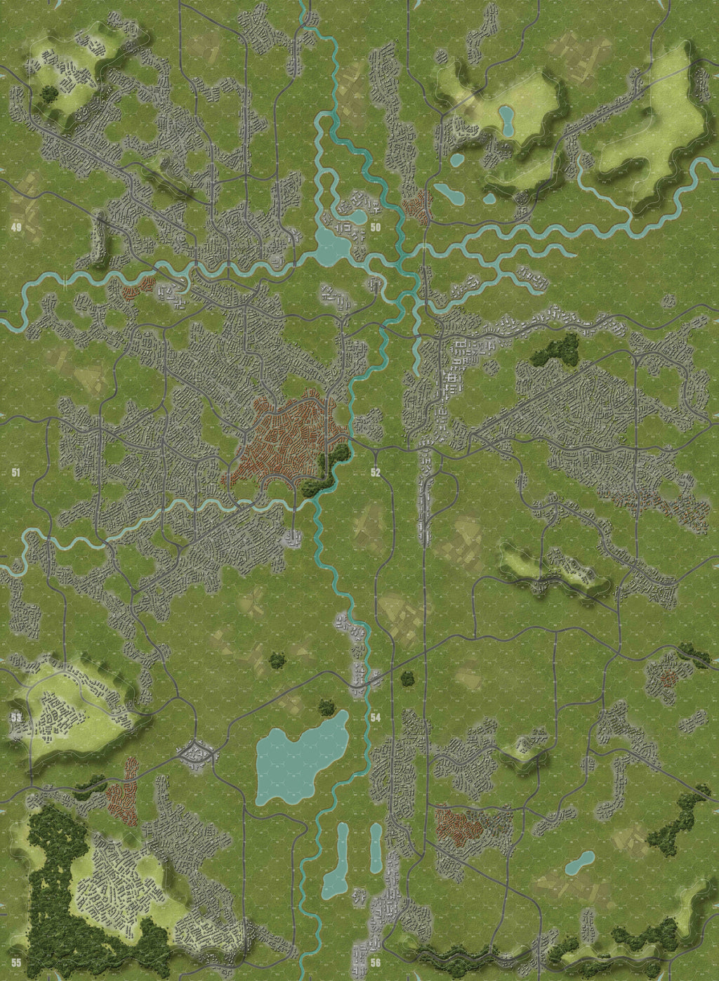 World At War 85: Blood and Fury Premium Canvas Map