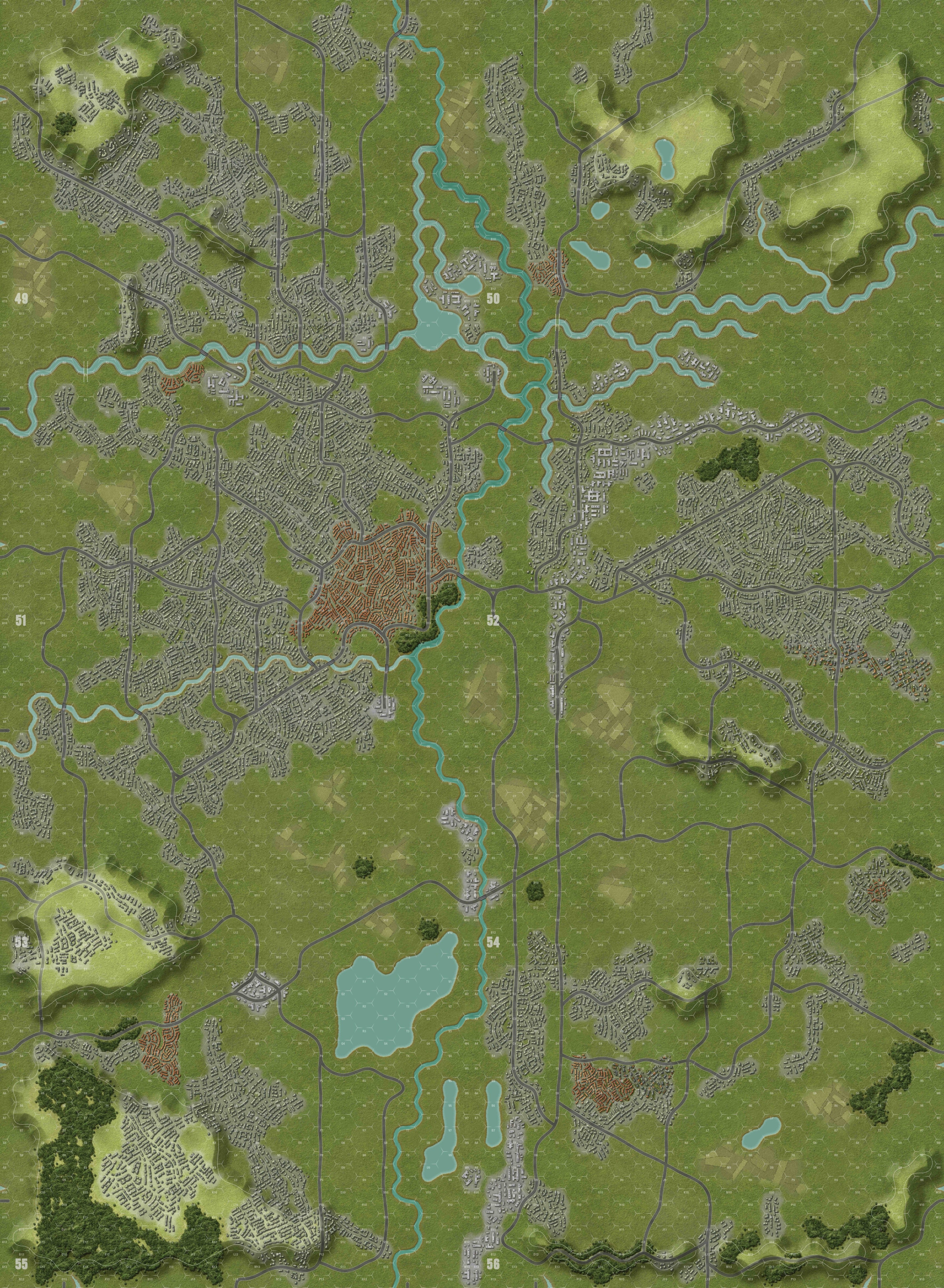 World At War 85: Blood and Fury Premium Canvas Map