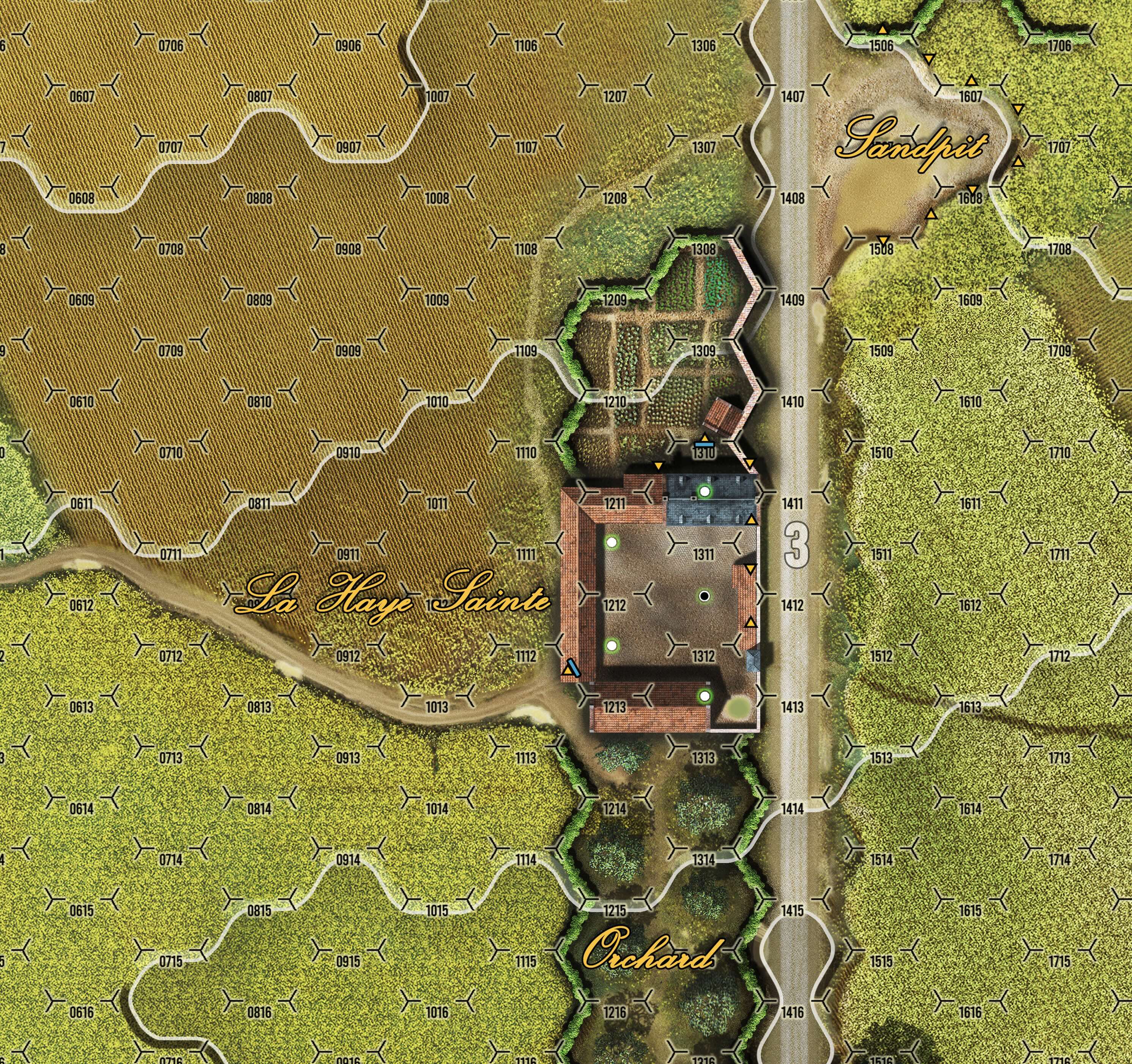 Close Quarter Battles - Waterloo Premium Canvas Maps